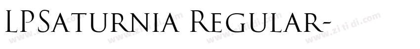 LPSaturnia Regular字体转换